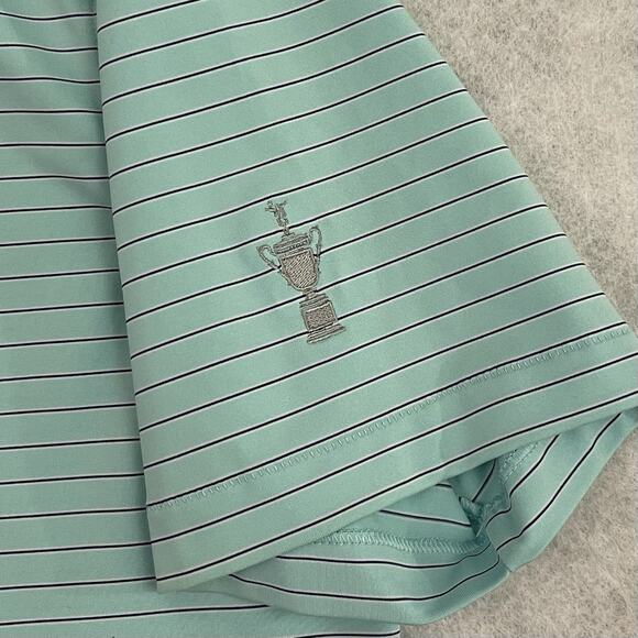 Peter Millar Summer Comfort LACC 123rd US Open Shirt Mens Large Green Golf Polo - Picture 9 of 14